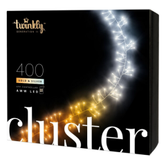 Smart LED гирлянда Twinkly Cluster 400 светодиодов 6 м. BT+ WiFi, Gen II, (TWS400GOP-BEU)