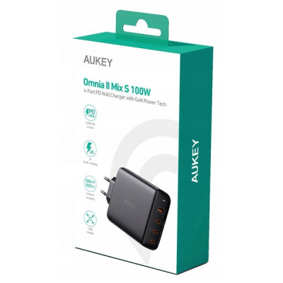 Сетевое зарядное устройство Aukey Omnia ll Mix S 100W (PA-B7S) Black
