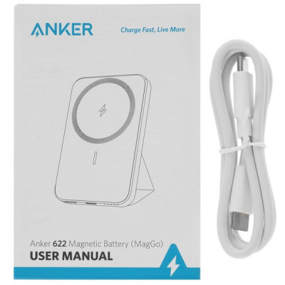 Внешний аккумулятор Anker Power Core Mag-Go 5000 мАч (A1611G21) White