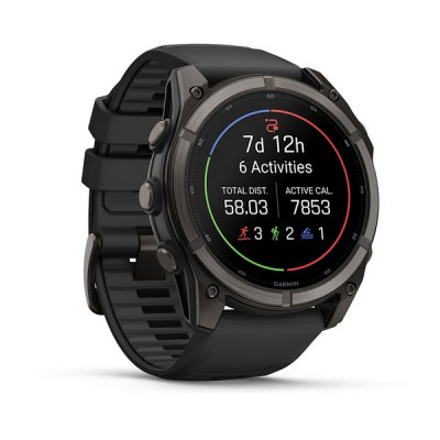 Garmin Fenix 9 51 мм Carbon Gray DLC Titanium with Black Silicone Band (010-04763-10)