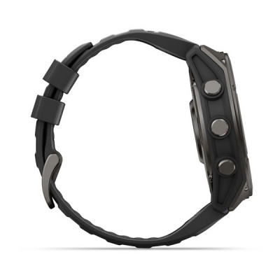 Garmin Fenix 9 51 мм Carbon Gray DLC Titanium with Black Silicone Band (010-04763-10)
