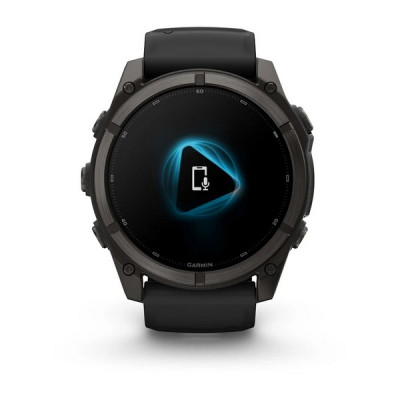 Garmin Fenix 9 51 мм Carbon Gray DLC Titanium with Black Silicone Band (010-04763-10)