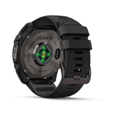 Garmin Fenix 9 51 мм Carbon Gray DLC Titanium with Black Silicone Band (010-04763-10)