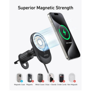 Беспроводное автомобильное зарядное устройство Anker MagGo Wireless Car Charger (B2932111)