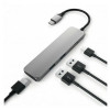 Адаптер Satechi Slim Aluminum Type-C Multi-Port Adapter 4K (ST-CMAM) Space Gray