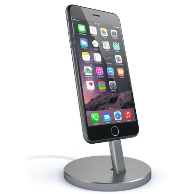 Док-станция Satechi Aluminum Lightning Charging Stand для iPhone серый космос (ST-AIPDM)