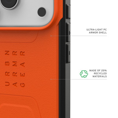 Чехол UAG Civilian Magfit для iPhone 17 Pro 6.3" (114545119797) Orange