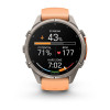 Garmin Fenix 9 Pro 43 мм Titanium with Shell Pink/Autumn Orange Silicone Band (010-04335-05)