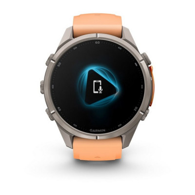 Garmin Fenix 9 Pro 43 мм Titanium with Shell Pink/Autumn Orange Silicone Band (010-04335-05)