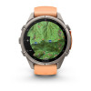Garmin Fenix 9 Pro 43 мм Titanium with Shell Pink/Autumn Orange Silicone Band (010-04335-05)
