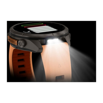 Garmin Fenix 9 Pro 43 мм Titanium with Shell Pink/Autumn Orange Silicone Band (010-04335-05)