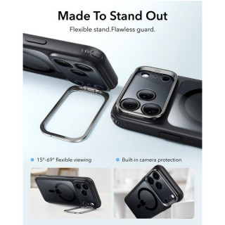 Чехол ESR Classic Hybrid Kickstand Magnetic для iPhone 18 Pro / 17 Pro (Clear Black)