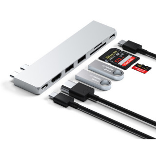 Адаптер Satechi USB-C Pro Hub Slim Adapter (ST-HUCPHSS) Silver
