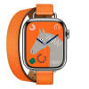 Apple Watch Series 11 Hermes 42 mm Attelage Double Tour Orange