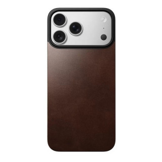 Чехол Nomad Magnetic Leather Back для iPhone 17 Pro (NM014407858) Rustic Brown