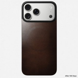 Чехол Nomad Magnetic Leather Back для iPhone 17 Pro (NM014407858) Rustic Brown