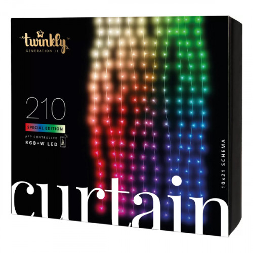 Smart LED занавес Twinkly Curtain 210 светодиодов RGB + W матовый + прозрачный (Special Edition) (TWW210SPP-TEU)