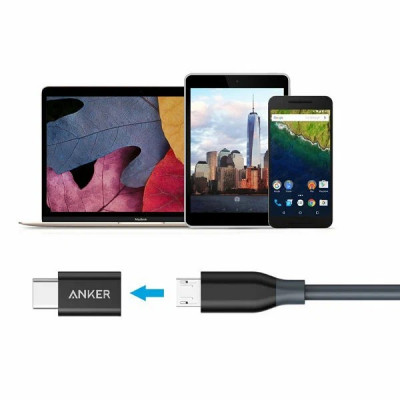 Набор переходников Anker Micro USB - USB-C 2 шт. в комплекте (B8174011) Black