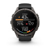 Garmin Fenix 9 Pro 43 мм Carbon Gray DLC Titanium with Black/Pebble Gray Silicone Band (010-04335-15)