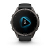 Garmin Fenix 9 Pro 43 мм Carbon Gray DLC Titanium with Black/Pebble Gray Silicone Band (010-04335-15)