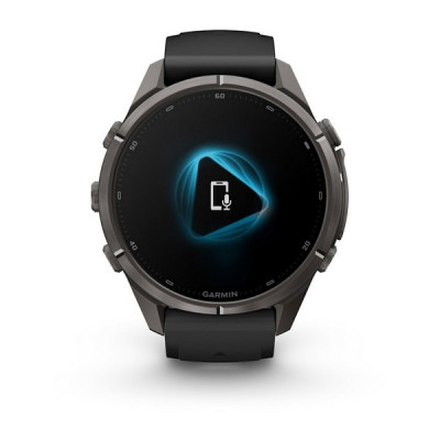 Garmin Fenix 9 Pro 43 мм Carbon Gray DLC Titanium with Black/Pebble Gray Silicone Band (010-04335-15)