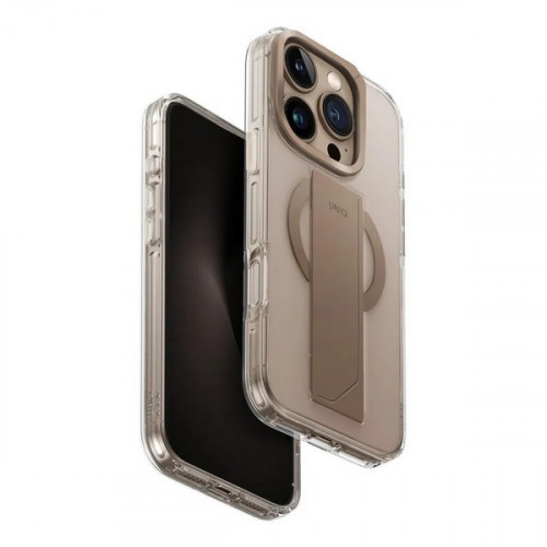 Чехол Uniq Heldro Max MagSafe для iPhone 16 Pro серо-золотой (IP6.3P(2024)-HELMMTGLD)