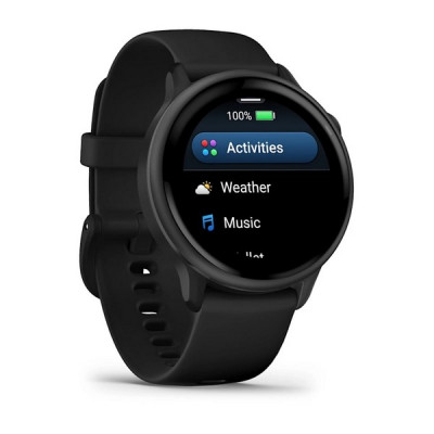 Умные часы Garmin Vivoactive 6 – Сланцевый, Черный ремешок