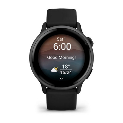Умные часы Garmin Vivoactive 6 – Сланцевый, Черный ремешок