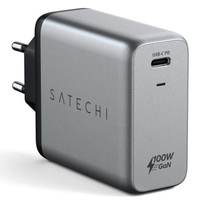Сетевое зарядное устройство Satechi Compact Charger 100W GaN Power (ST-UC100WSM-EU) Space Gray