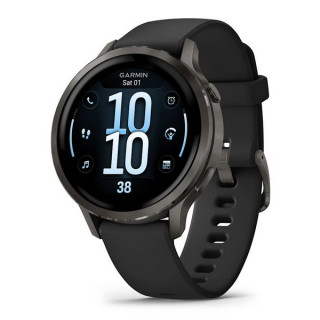 Garmin Venu 4 41 мм Slate with Black Silicone Band (010-03013-02)