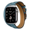 Apple Watch Series 11 Hermes 42 mm Attelage Double Tour Bleu Jean