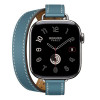 Apple Watch Series 11 Hermes 42 mm Attelage Double Tour Bleu Jean