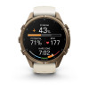 Garmin Fenix 9 Pro 43 мм Autumn Gold Titanium with Cream/French Gray Silicone Band (010-04335-25)