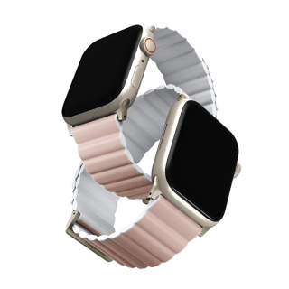 Ремешок Uniq Revix Premium Edition для Apple Watch 42/44/45/49 мм розовый/белый (Pink/White) (45MM-REVPBPNKWHT)