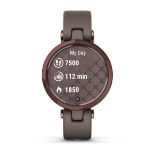 Умные часы Garmin Lily темно-бронзовый безель, корпус цвета Paloma и итальянский кожаный ремешок 010-02384-B0