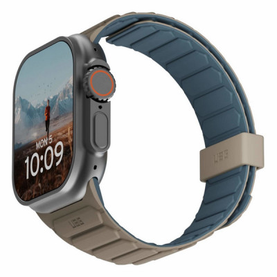 Ремешок силиконовый UAG Pathfinder Silicone для Apple Watch 49/46/45/44 мм Dune/Cloud Blue (194161118051)