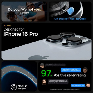 Чехол Spigen Ultra Hybrid для iPhone 16 Pro (ACS08131) Carbon Fiber