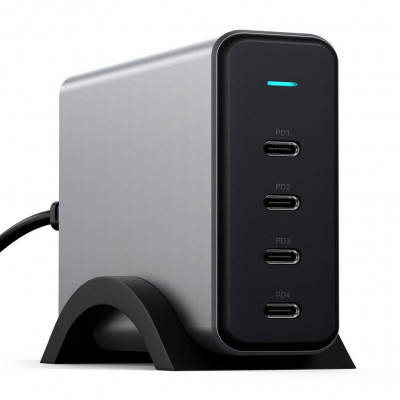 Сетевое зарядное устройство Satechi 165W USB-C 4-Port PD GaN Charger (ST-UC165GM-EU) Space Gray