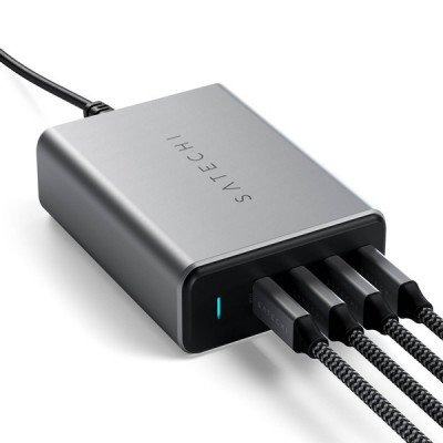 Сетевое зарядное устройство Satechi 165W USB-C 4-Port PD GaN Charger (ST-UC165GM-EU) Space Gray