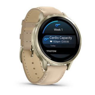 Garmin Venu 4 41 мм Lunar Gold with Bone Silicone Band and Light Sand Leather Band (010-03013-03)