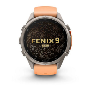 Garmin Fenix 9 Pro 43 мм inReach Titanium with Shell Pink/Autumn Orange Silicone Band (010-04335-00/010-04335-01)