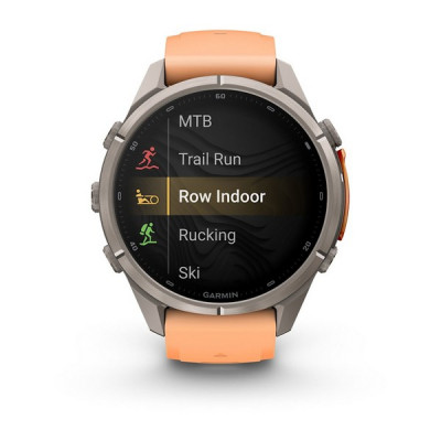 Garmin Fenix 9 Pro 43 мм inReach Titanium with Shell Pink/Autumn Orange Silicone Band (010-04335-00)