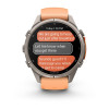 Garmin Fenix 9 Pro 43 мм inReach Titanium with Shell Pink/Autumn Orange Silicone Band (010-04335-00)