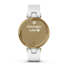 Умные ч​асы Garmin Lily светло-золотистый безель, белый корпус и итальянский кожаный ремешок 010-02384-B3