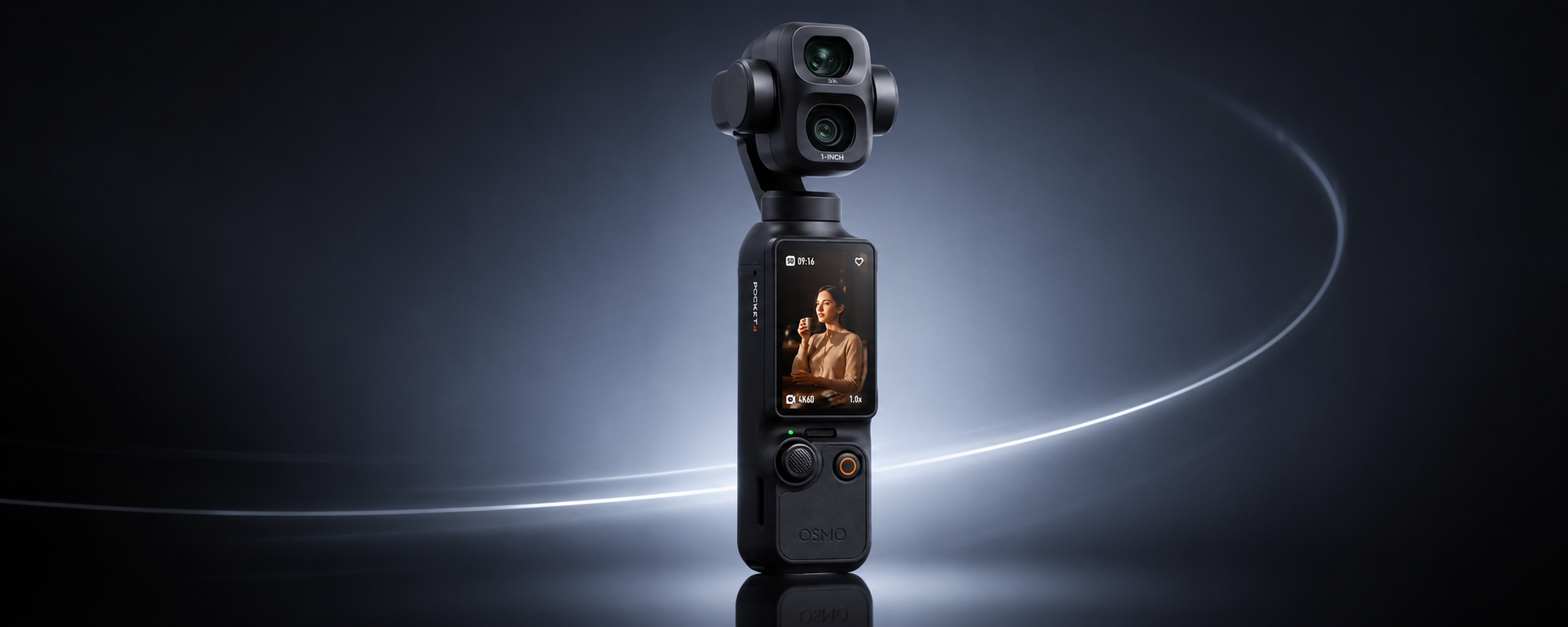 DJI Osmo Pocket 4P с двумя камерами и трехосевым стабилизатором