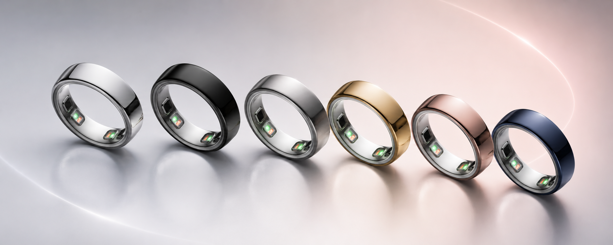 Тонкий титановый корпус Oura Ring 5 в разных вариантах отделки