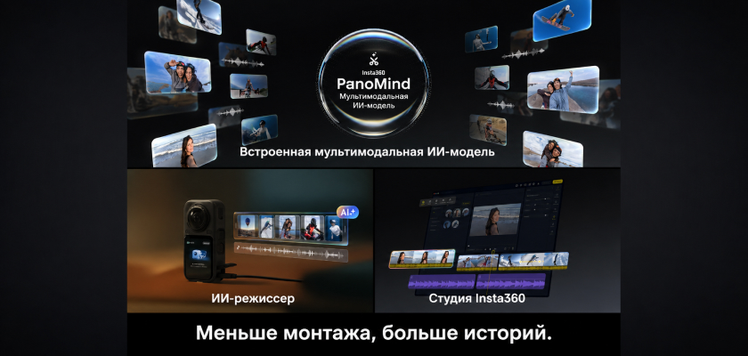 PanoMind, AI Director и Insta360 Studio для монтажа видео Insta360 X6